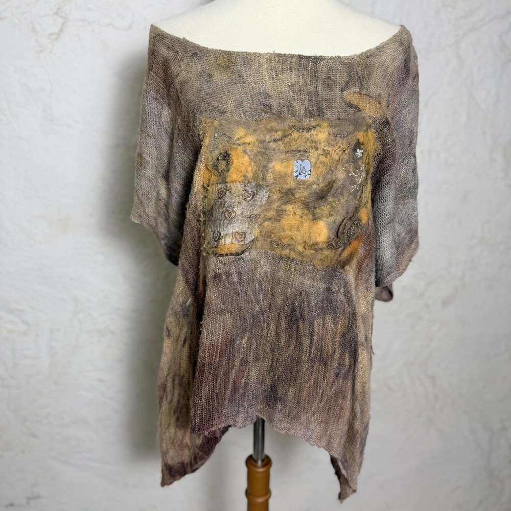 One Of A Kind Wearable Art Crop Top Mixed Media Woodland Fairy Wasteland Grunge